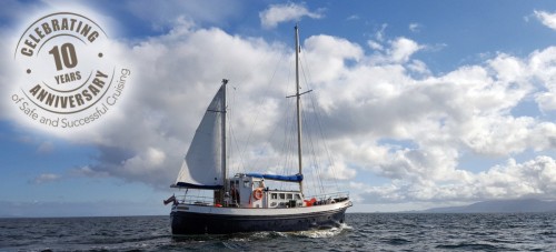 There are a lot of possible things to do on a Scottish cruising holiday. You will see rare birds and marine life and you can shoot a lobster pot, hoist the sails, explore rock pools, swim off the boat and even fish for dinner.