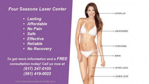 Our Laser Hair Removal Benefits:
• Lasting
• Affordable
• No Pain
• Safe
• Effective
• Reliable
• No Recovery

To get more information and a FREE consultation today! Call us now at (617) 247-0105, (561) 419-0022